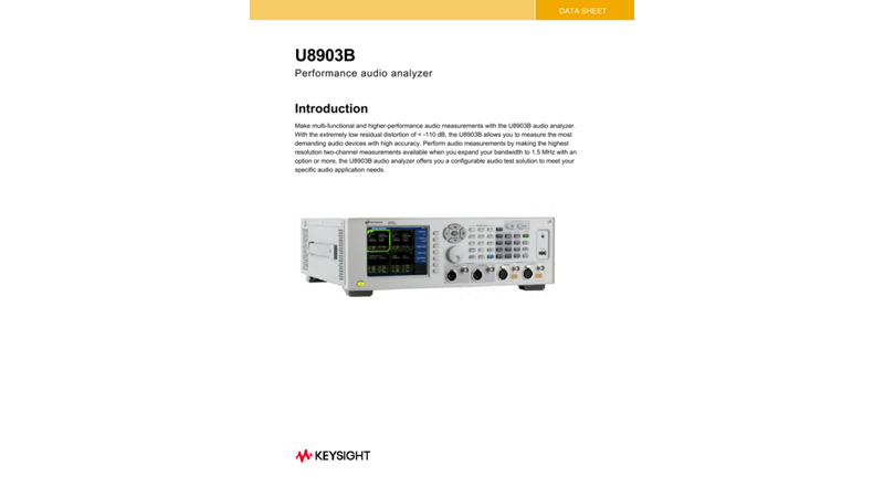 U8903B Performance Audio Analyzer